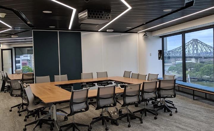 Projector lift boardroom